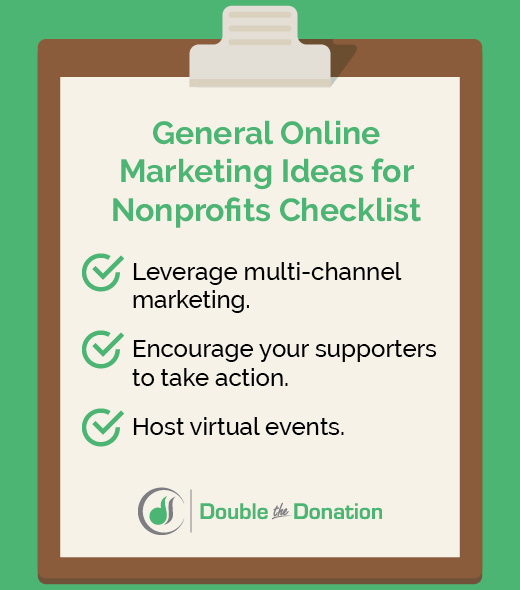 Check out these general marketing ideas for nonprofits leveraging technology.