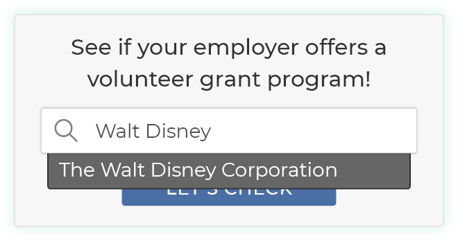 Step 2 to using a corporate giving program database is searching for your employer.