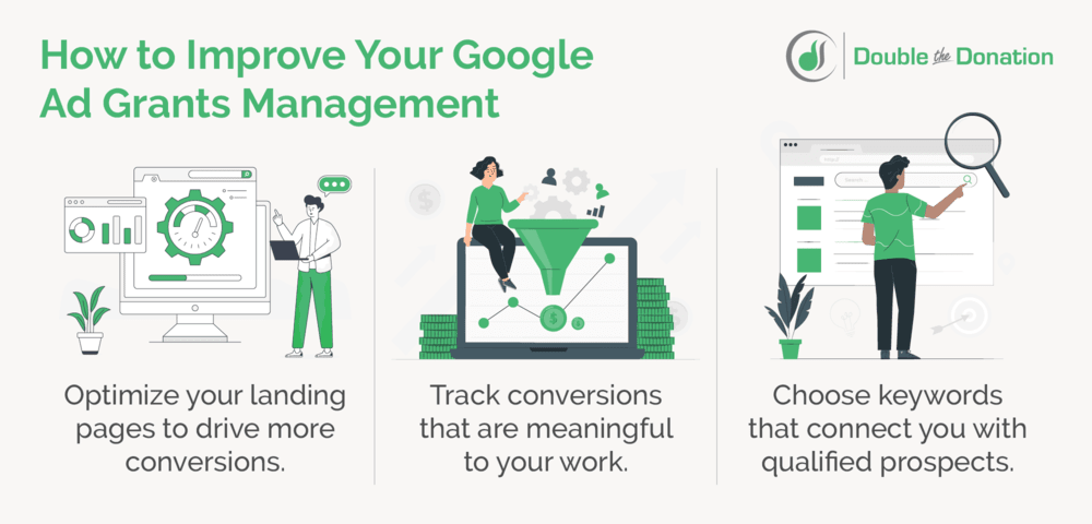 Make the most of your eligibility by practicing these Google Ad Grants management tips.