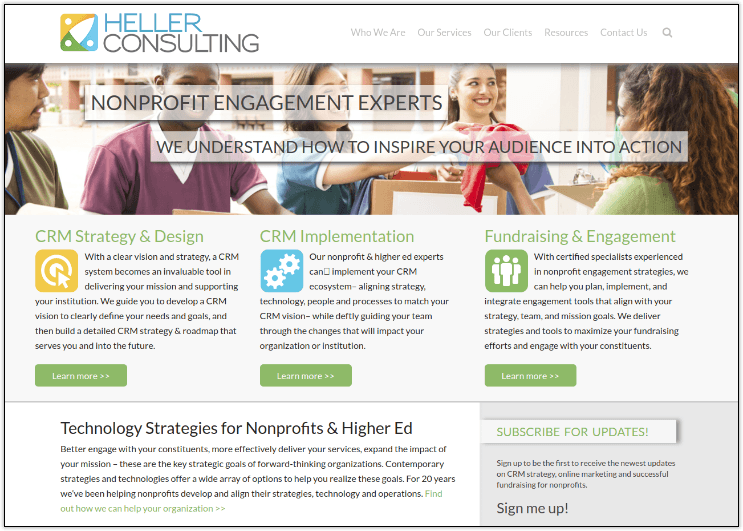 Learn more about the nonprofit technology consulting services offered by Heller Consulting.