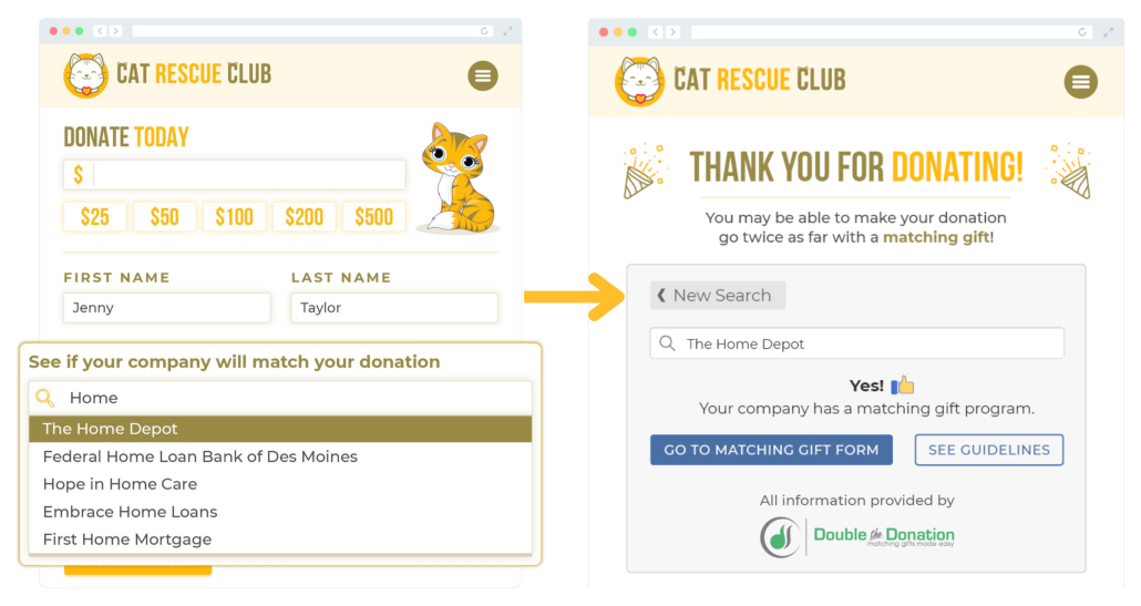 Simplifying matching gifts for health and medical services